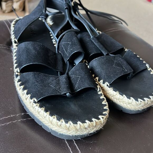 Vince ankle tie espadrilles leather sandals 38 - Picture 3 of 8